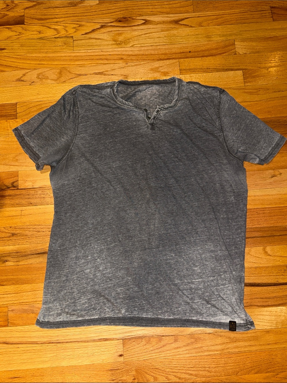 Lucky Brand Henley Mens 2XL Venice Burnout
